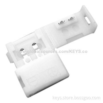 8mm 2-pin 3528 single color strip LED connector, no welding strip for strip jointing